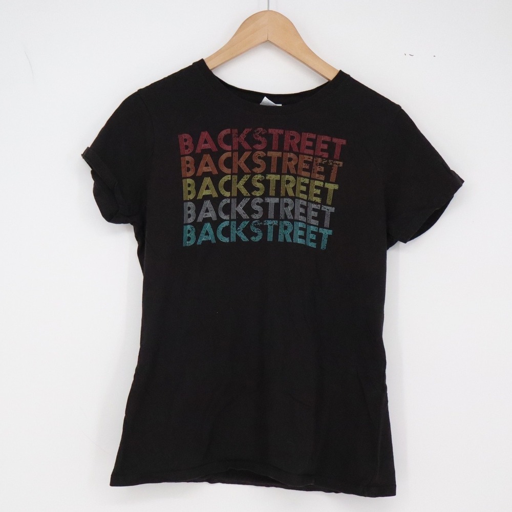 Port & Company Graphic T-Shirt Womens Small Fan Favorite Black Backstreet